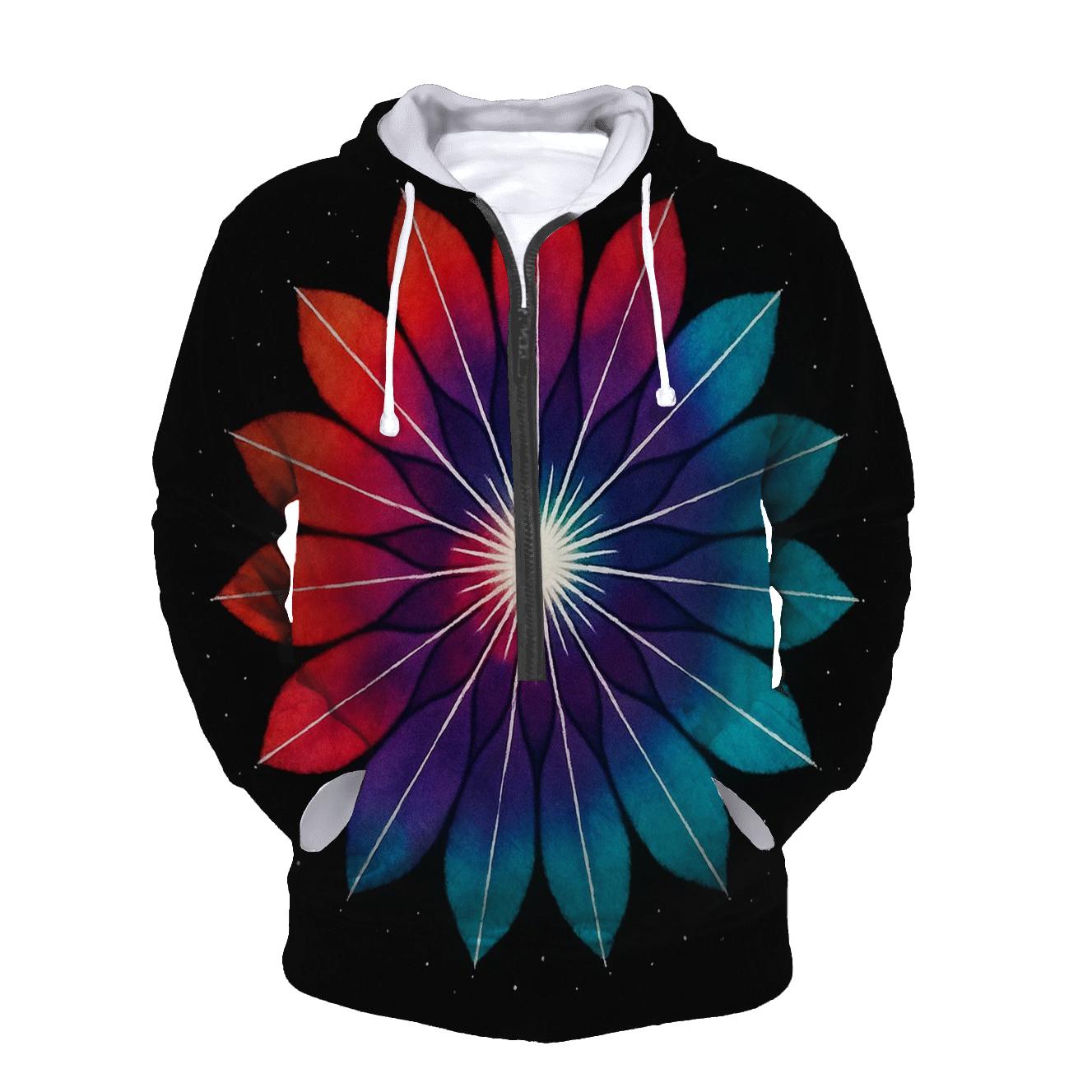 Mandala Sunburst Pulsar Crown lightweight hoodies