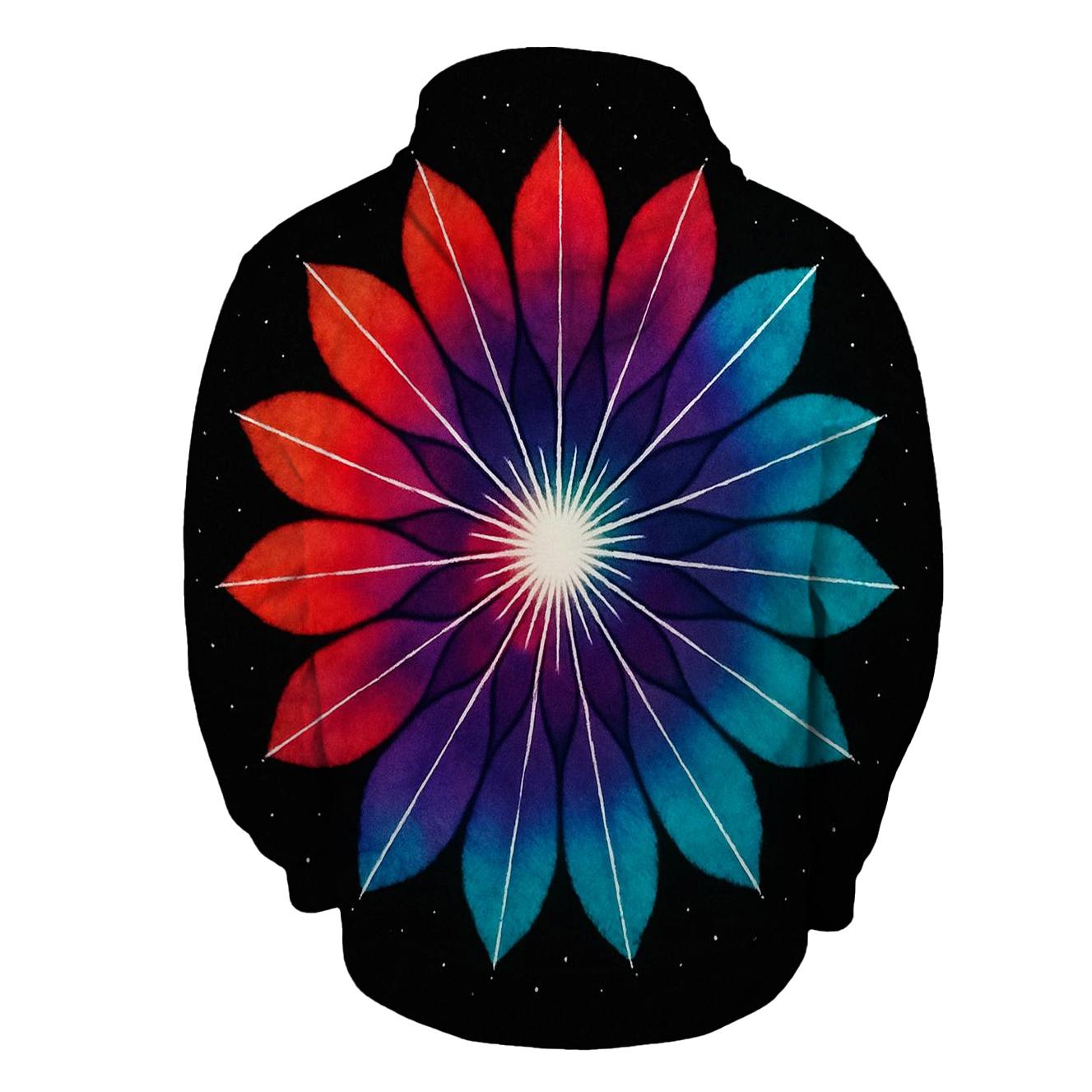 Mandala Sunburst Pulsar Crown lightweight hoodies