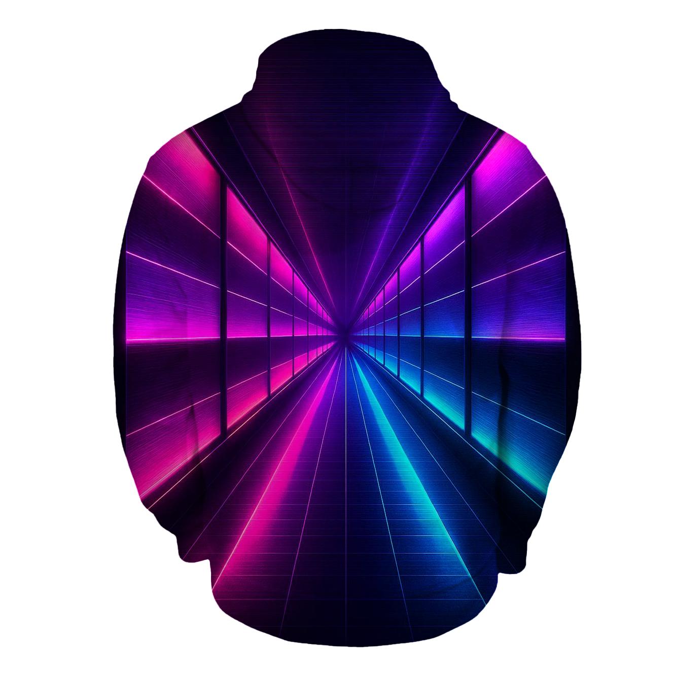 Neon Plasma Corridor pullover hoodies