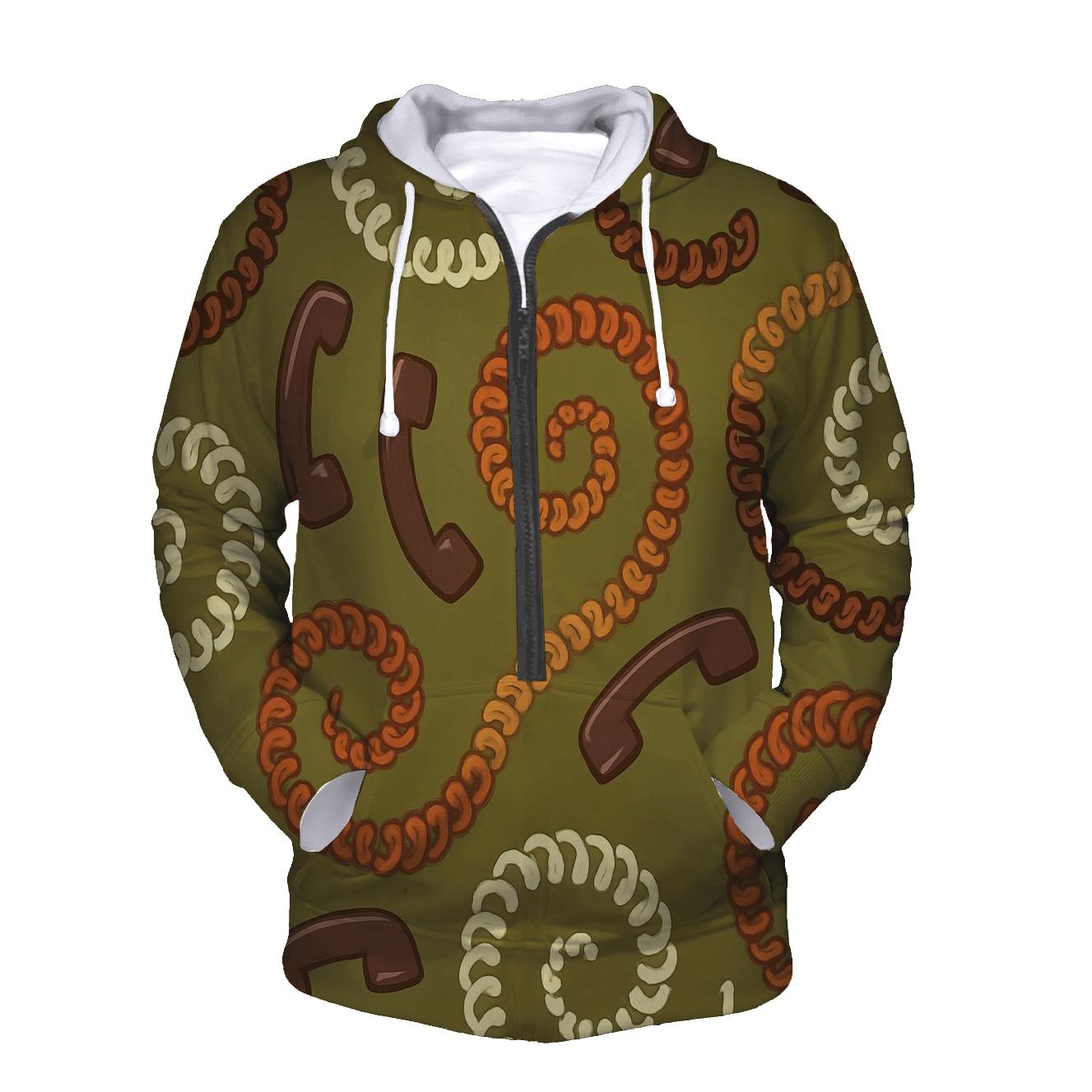 Seventies Telephone Cord Spiral pullover hoodies