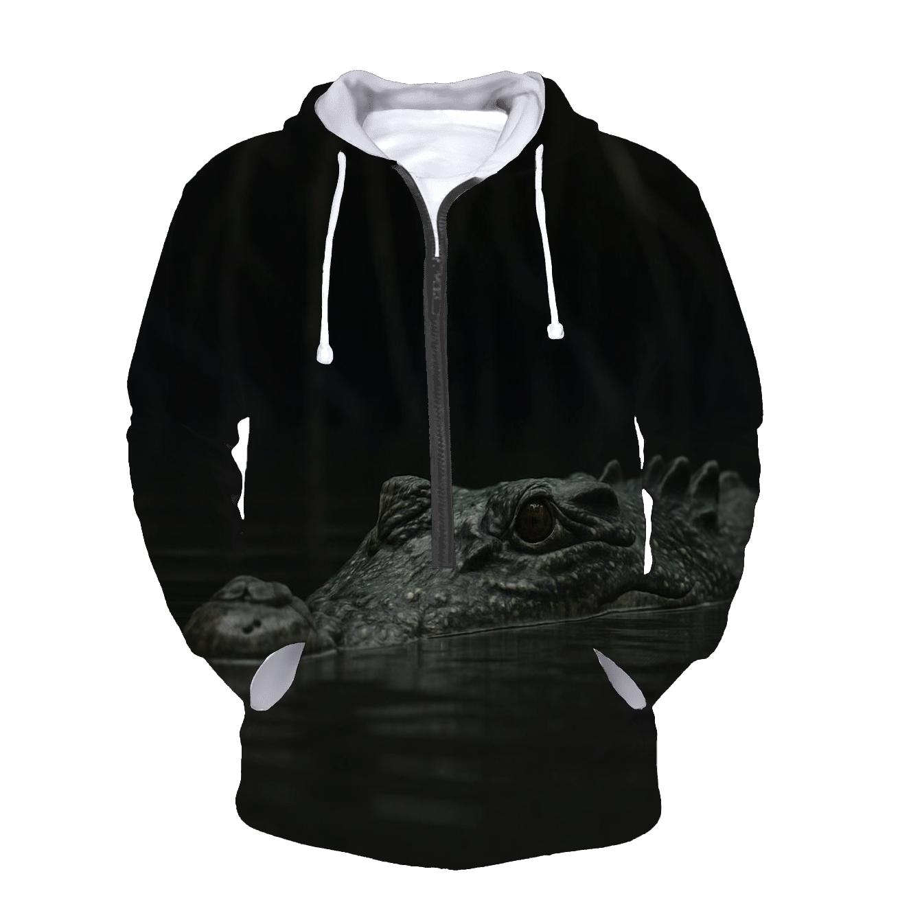 Mangrove Edge Saltwater Crocodile Surface hoodie styles