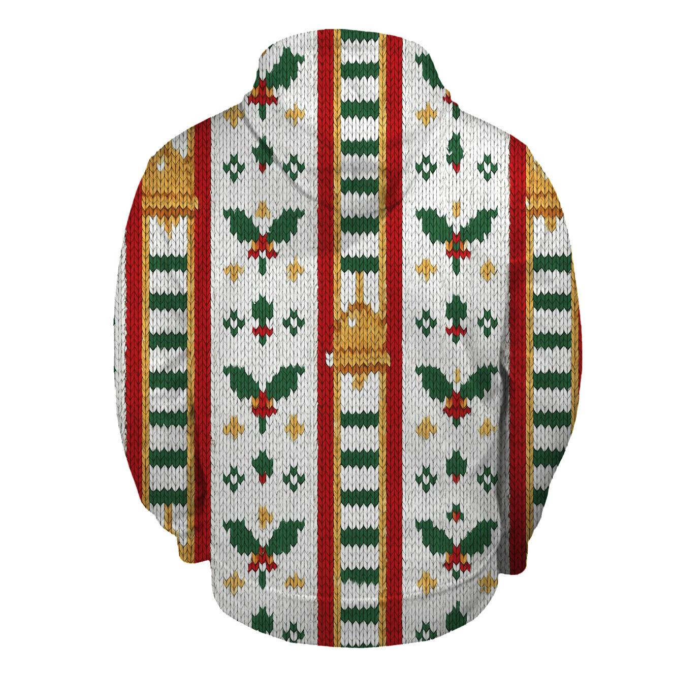 Jingle Bell Ladder Stripe Design pullover hoodies