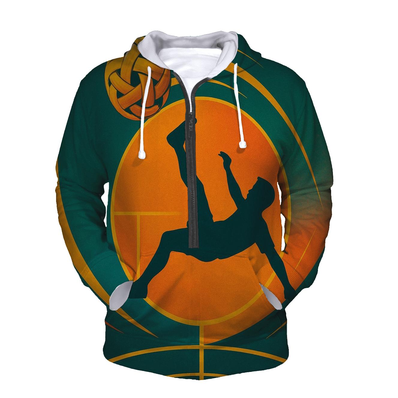 Sepak Takraw Orbital Bicycle Kick Thailand printed hoodies