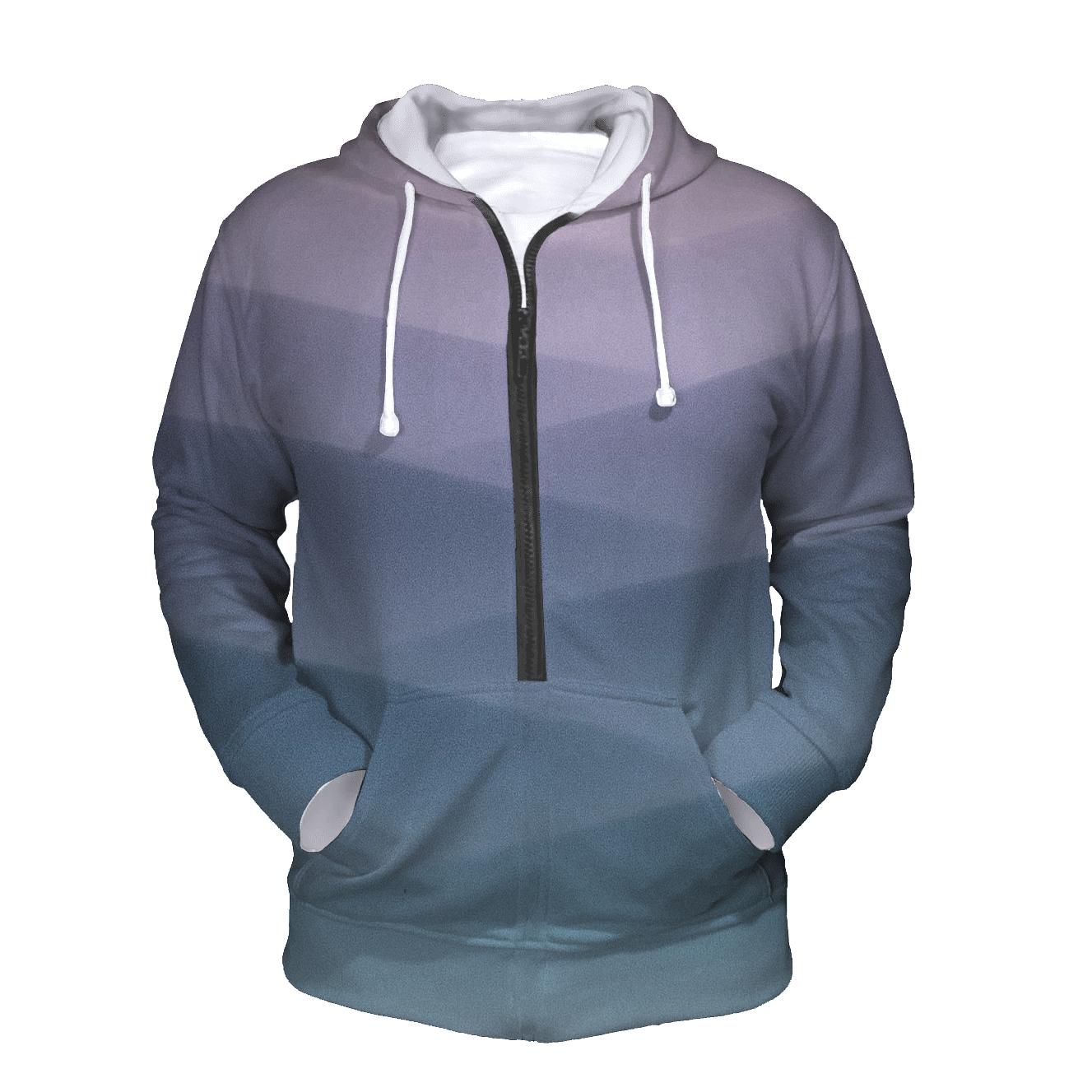 Arctic Twilight Gradient Steps hoodie styles