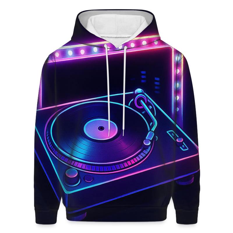 Neon Marquee Turntable custom hoodies