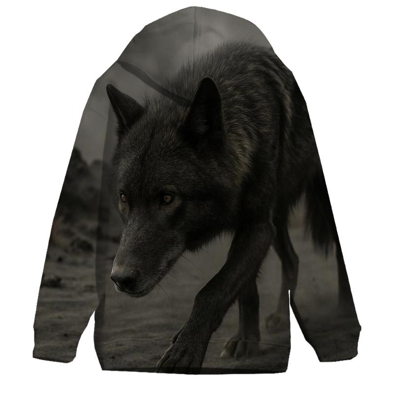 Wolf Prowling Through Volcanic Ash After An Eruption lightweight hoodies