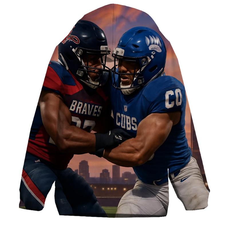 Skyline Tackle At Dusk Braves Vs Cubs custom hoodies