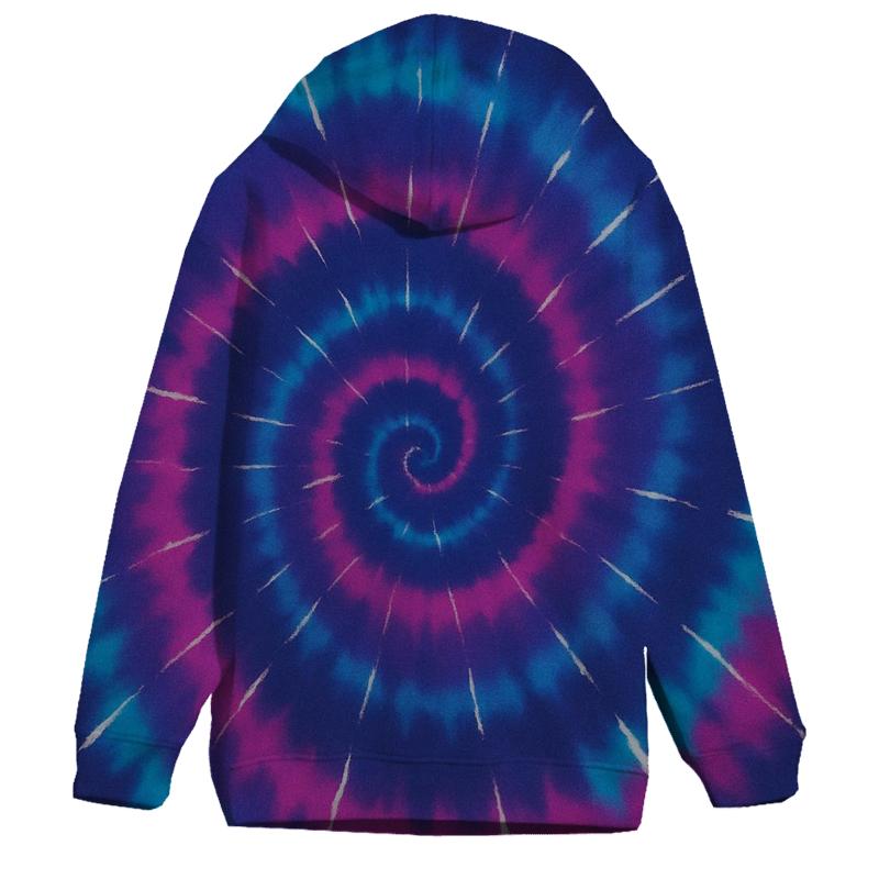 Nebula Spiral Overdye Whirlpool lightweight hoodies