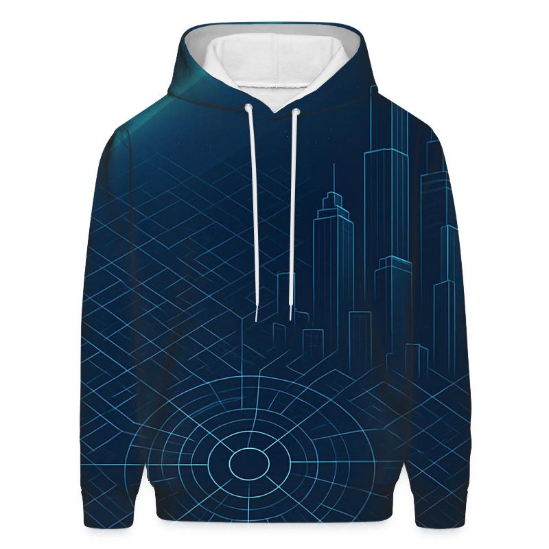 Aurora Blueprint City Grid hoodie styles