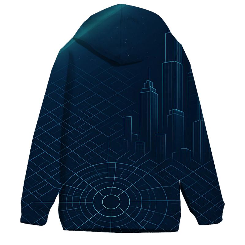 Aurora Blueprint City Grid hoodie styles