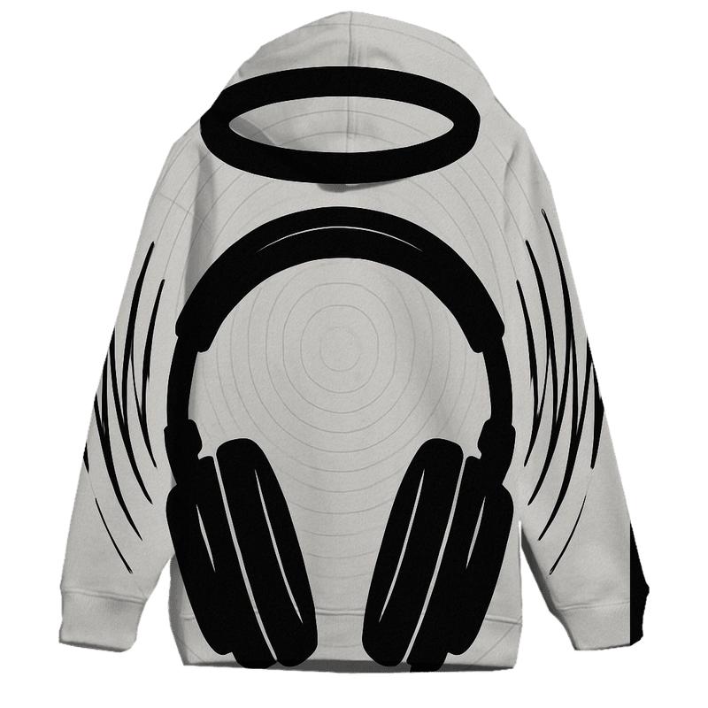 Monochrome Headphone Halo heavyweight hoodies