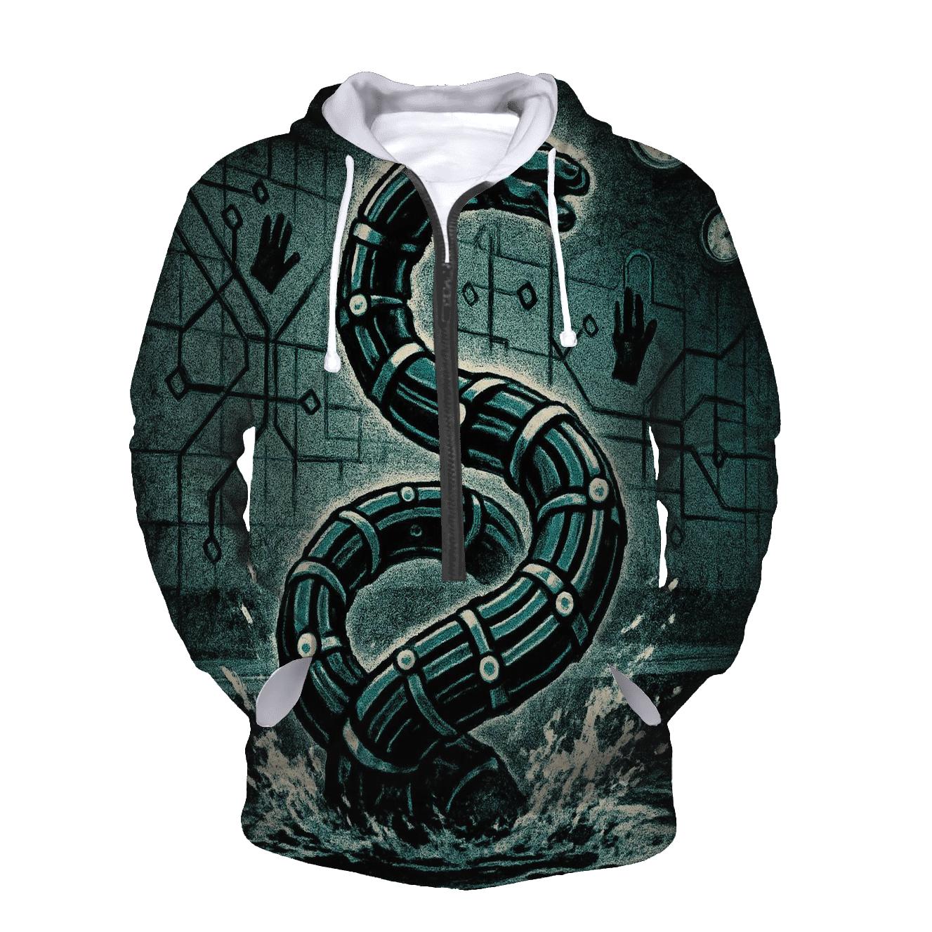 Midnight Subway Sea Serpent premium hoodies