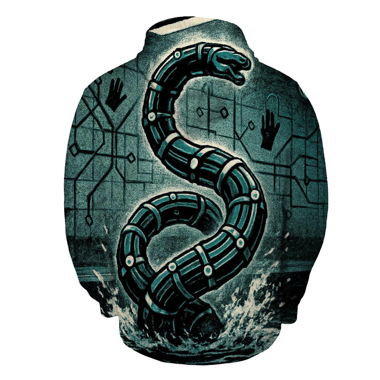 Midnight Subway Sea Serpent premium hoodies