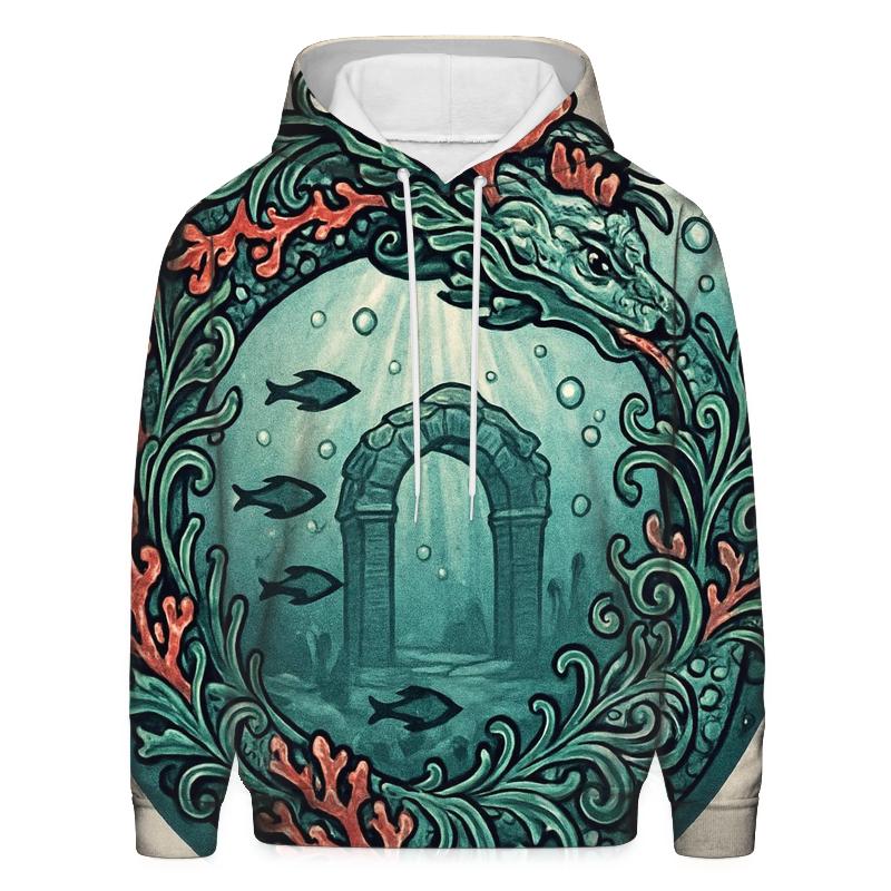 Coral Reef Ouroboros Guardian lightweight hoodies