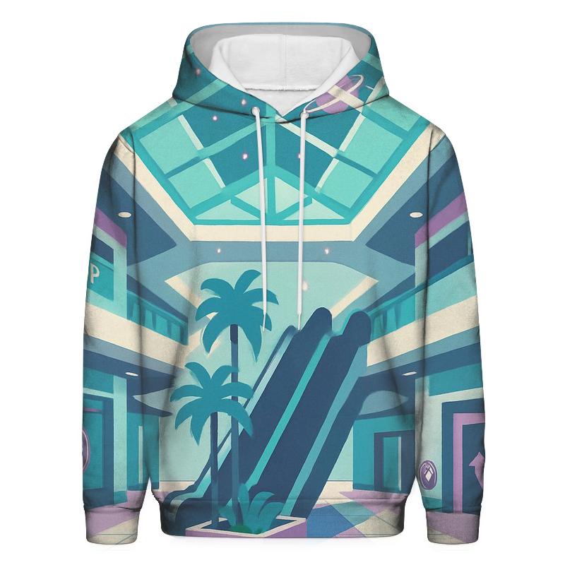 Vector Space Mall Atrium printed hoodies