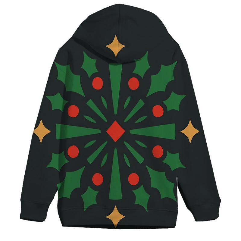 Holly Leaf Nebula Burst zip-up hoodies