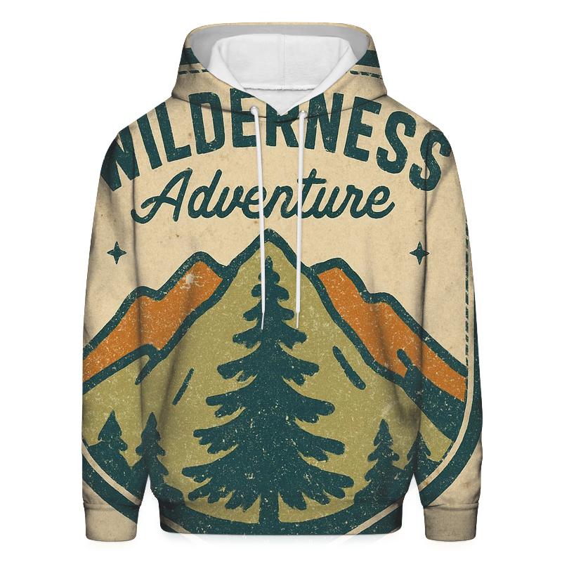 Retro 1970s National Park Ranger Badge Scene premium hoodies
