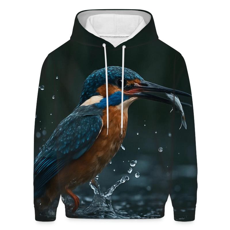 Riverglass Kingfisher Strike pullover hoodies