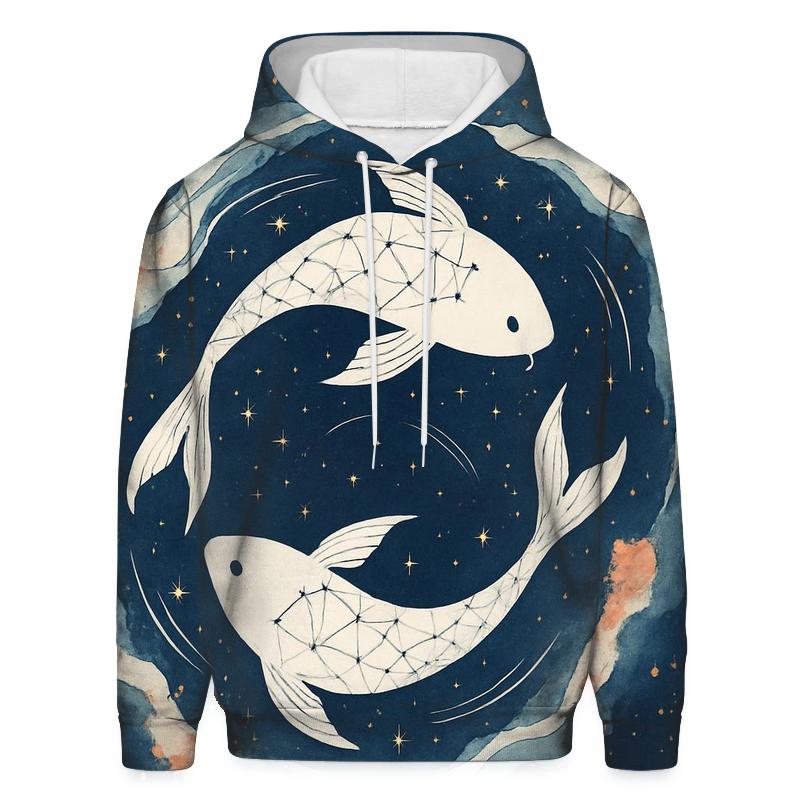 Koi Constellation Ink Flow zip-up hoodies
