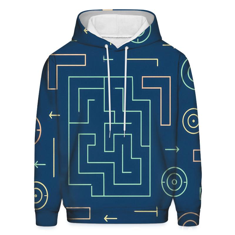 Pastel Laser Tag Blueprint embroidered hoodies