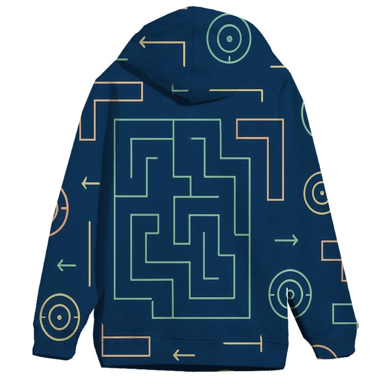 Pastel Laser Tag Blueprint embroidered hoodies