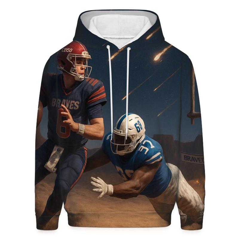 Desert Night Scrimmage Under Meteor Shower custom hoodies