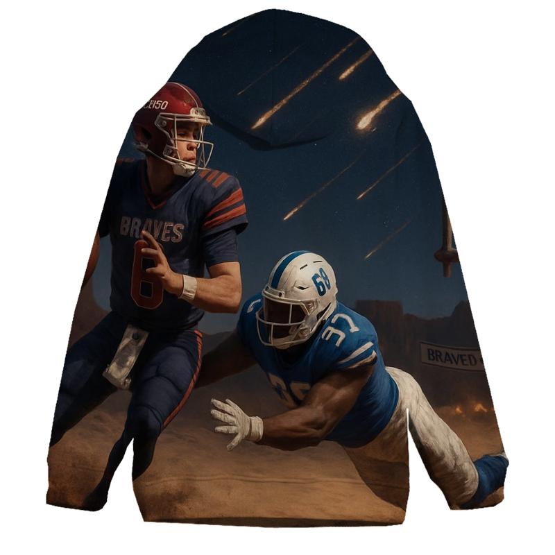 Desert Night Scrimmage Under Meteor Shower custom hoodies