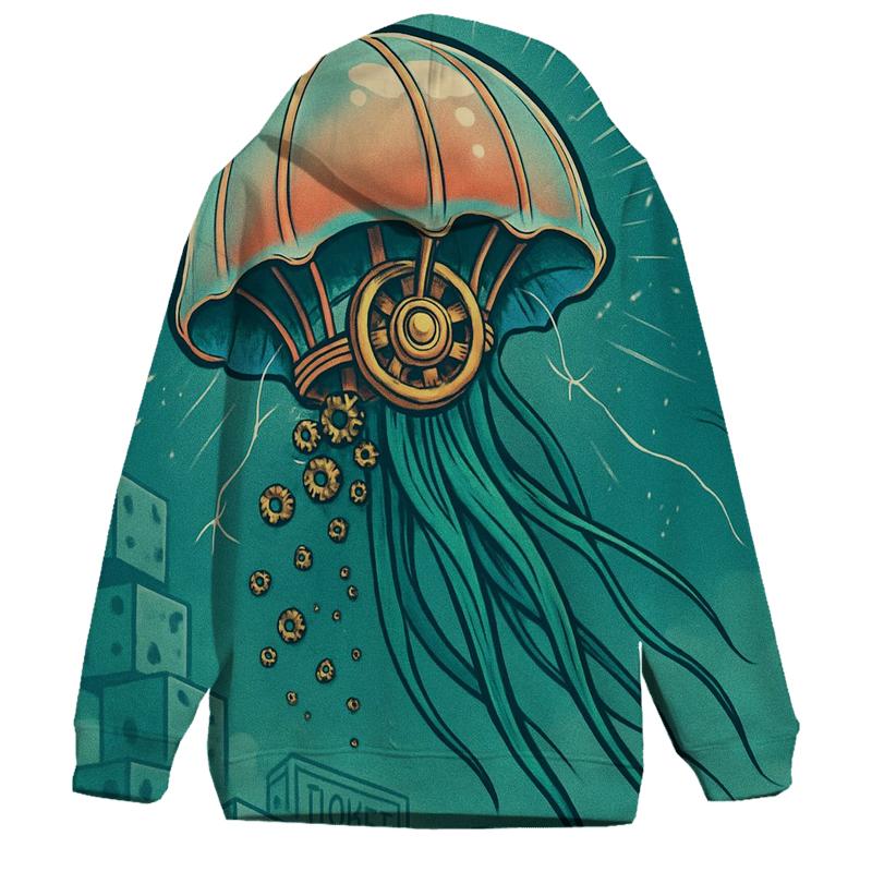 Clockwork Jellyfish Parade graphic hoodies