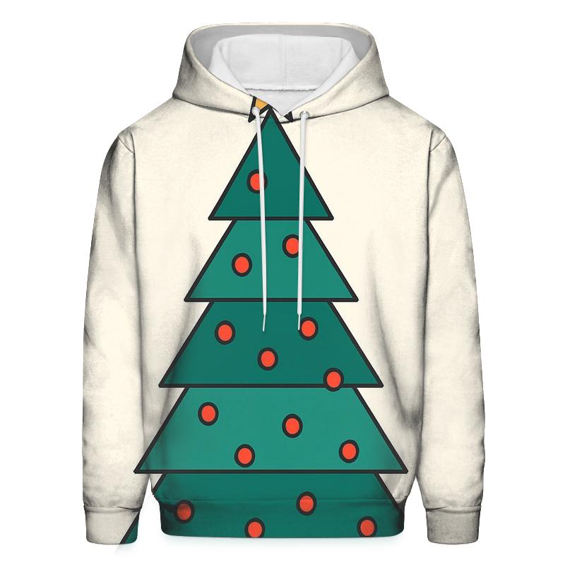 Minimal Tree Triangle Mosaic pullover hoodies
