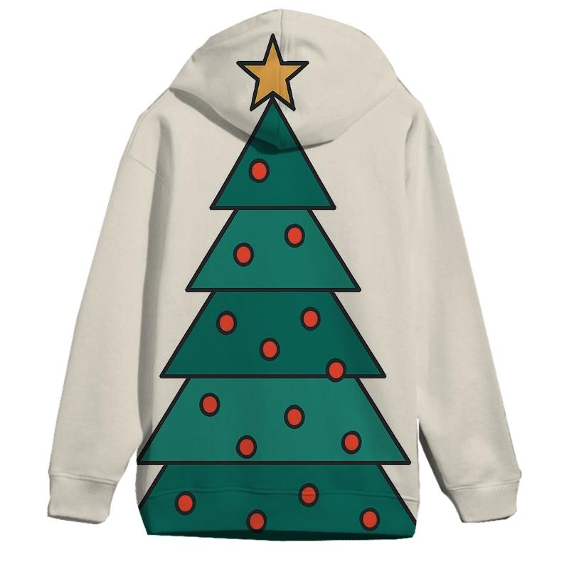 Minimal Tree Triangle Mosaic pullover hoodies