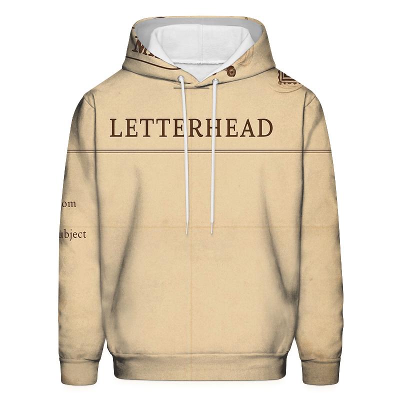 Sepia 1930s Airmail Letterhead With Propeller Plane designer hoodies