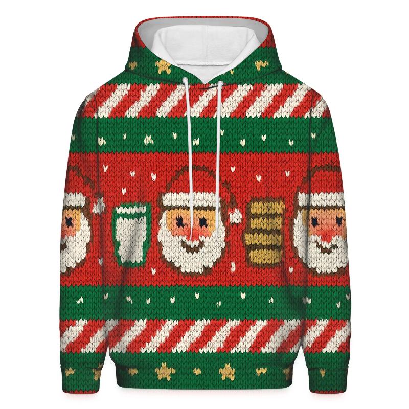 Silly Santa Snack Row Design printed hoodies