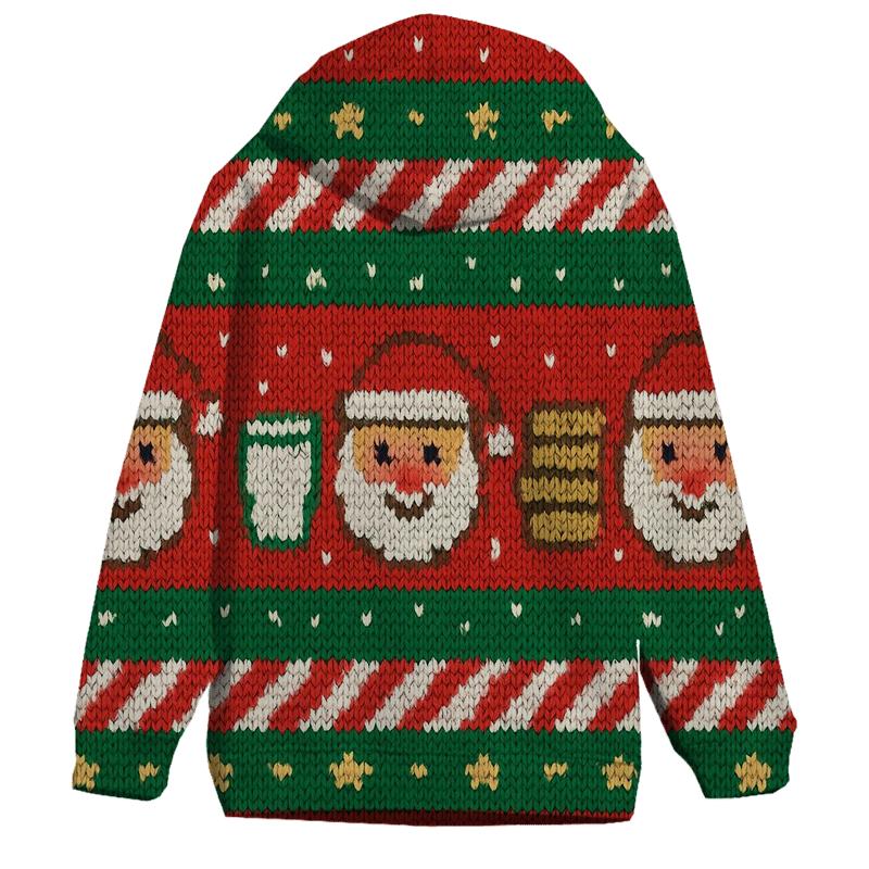 Silly Santa Snack Row Design printed hoodies