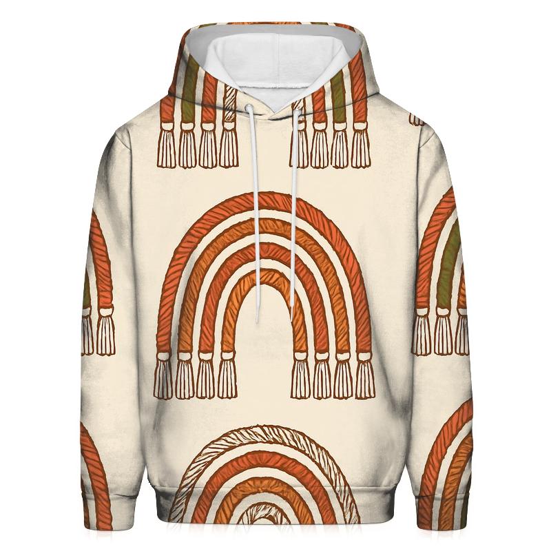 Macrame Rainbow Arch Lines hoodies fashion