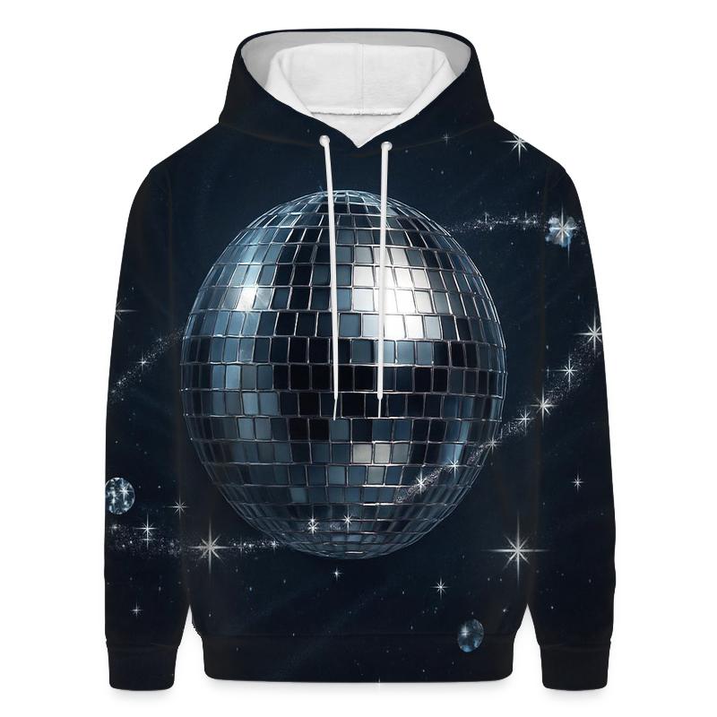 Midnight Disco Orbit embroidered hoodies