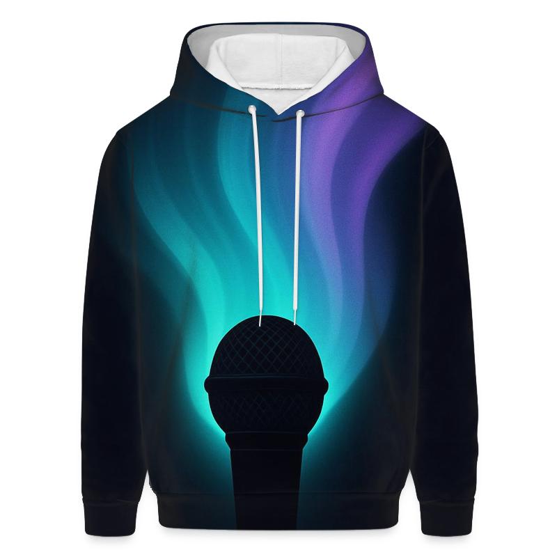 Microphone Aurora Glow designer hoodies