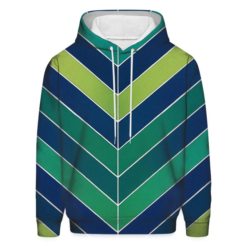 Accordion Chevron Auroral Rift graphic hoodies