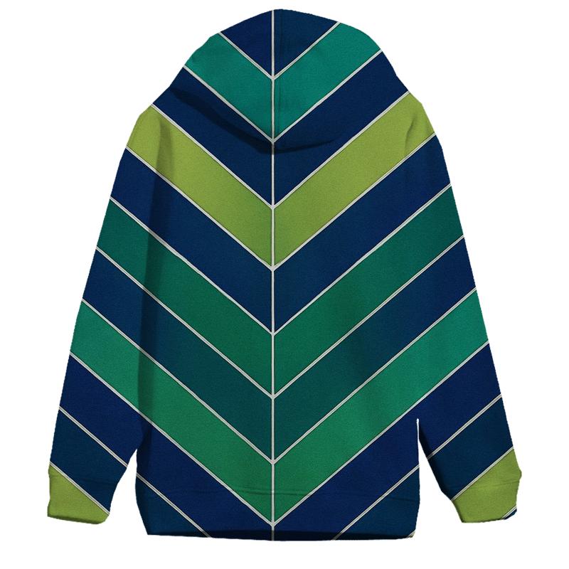 Accordion Chevron Auroral Rift graphic hoodies