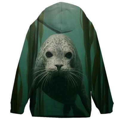 Kelp Forest Harbor Seal Thread printed hoodies