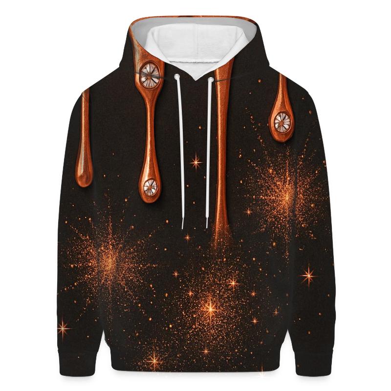Copper Meteor Dripline zip-up hoodies