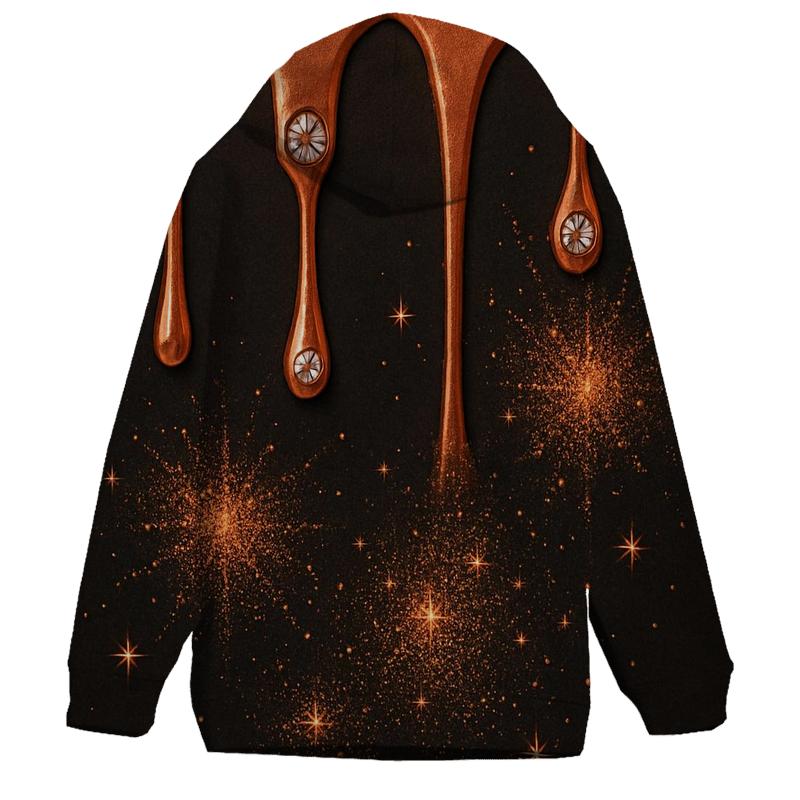 Copper Meteor Dripline zip-up hoodies