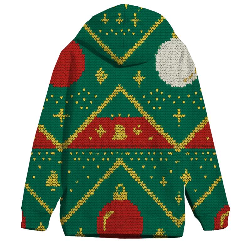 Ornament Chaos Chevron Stack Design zip-up hoodies