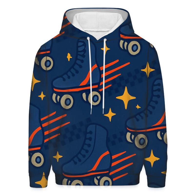 Retro Roller Rink Speed Lines heavyweight hoodies