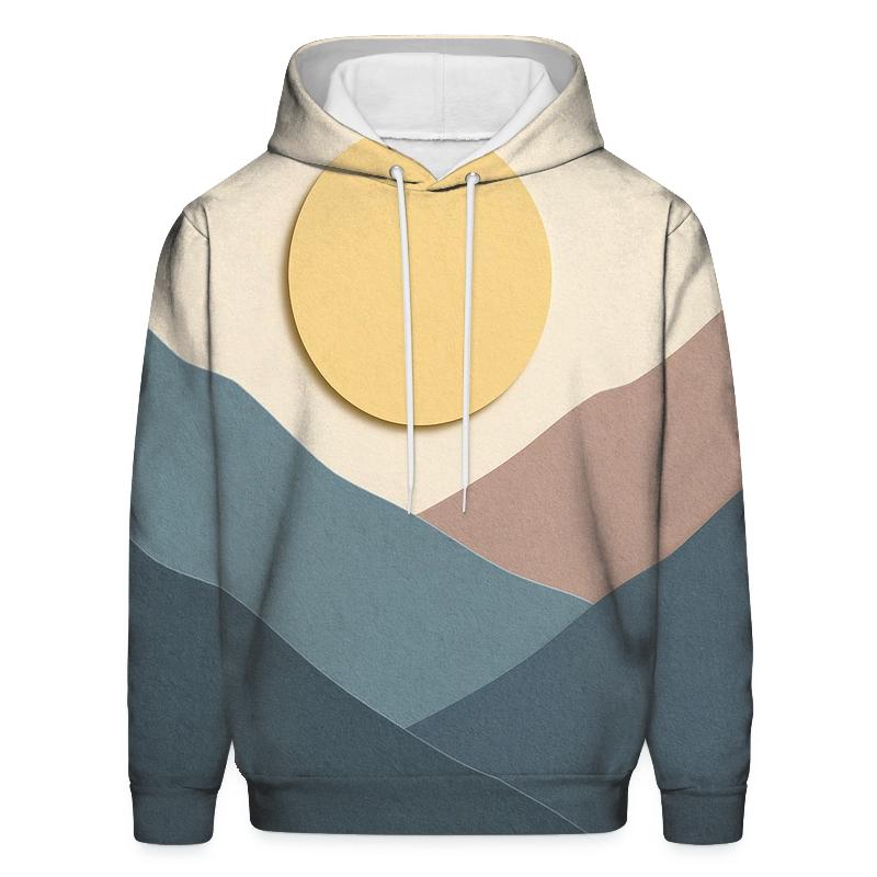 Mountain Paper Cut Sunrise Stack premium hoodies