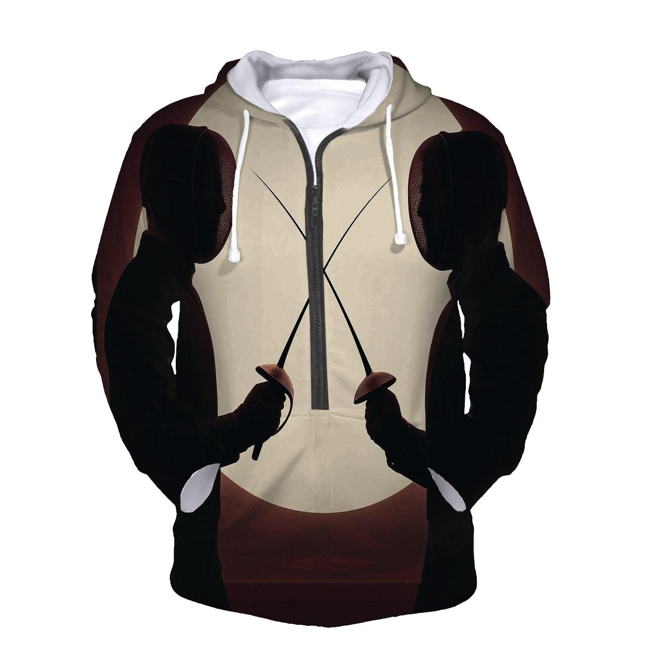 Fencing Eclipse Duel France zip-up hoodies