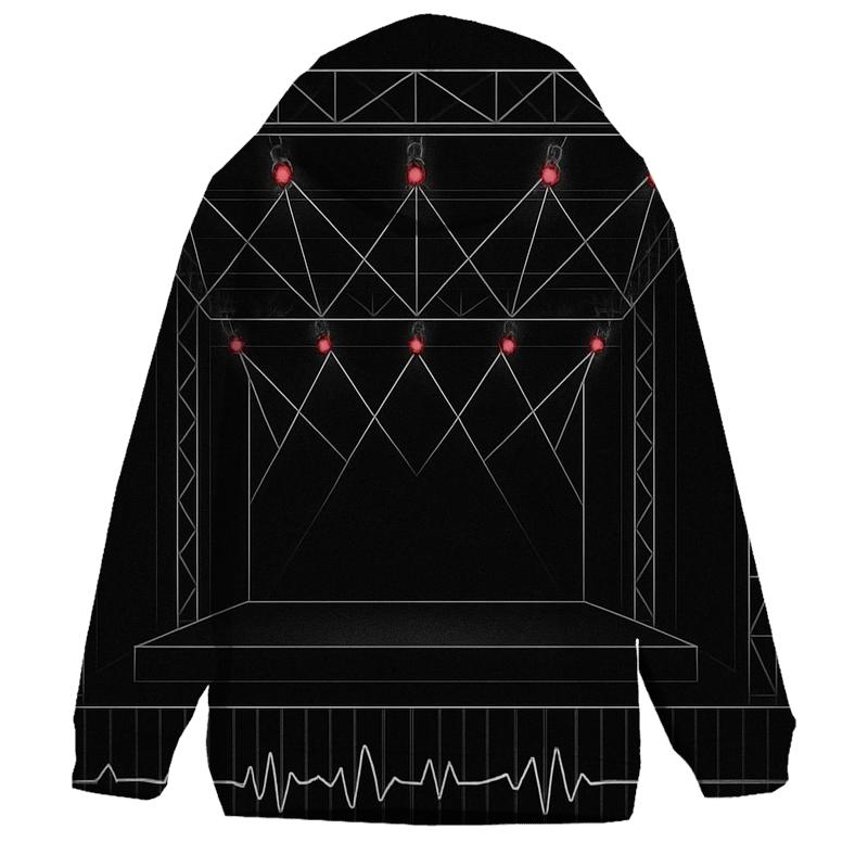 Concert Stage Wireframe embroidered hoodies