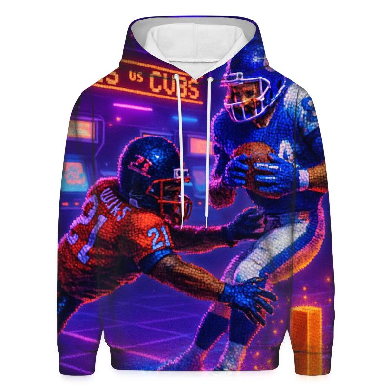 Neon Arcade End Zone Showdown hoodies fashion