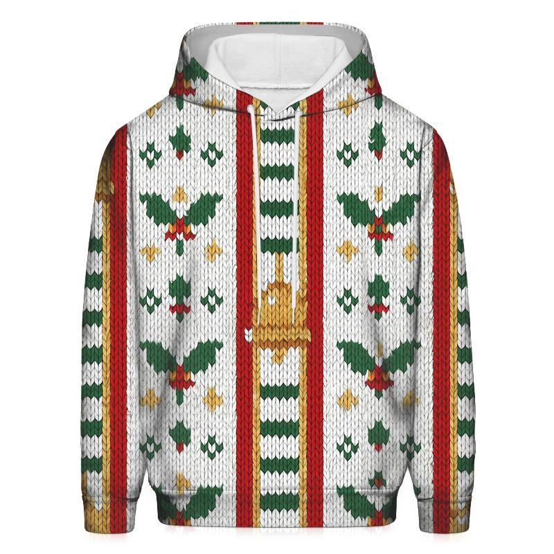 Jingle Bell Ladder Stripe Design graphic hoodies
