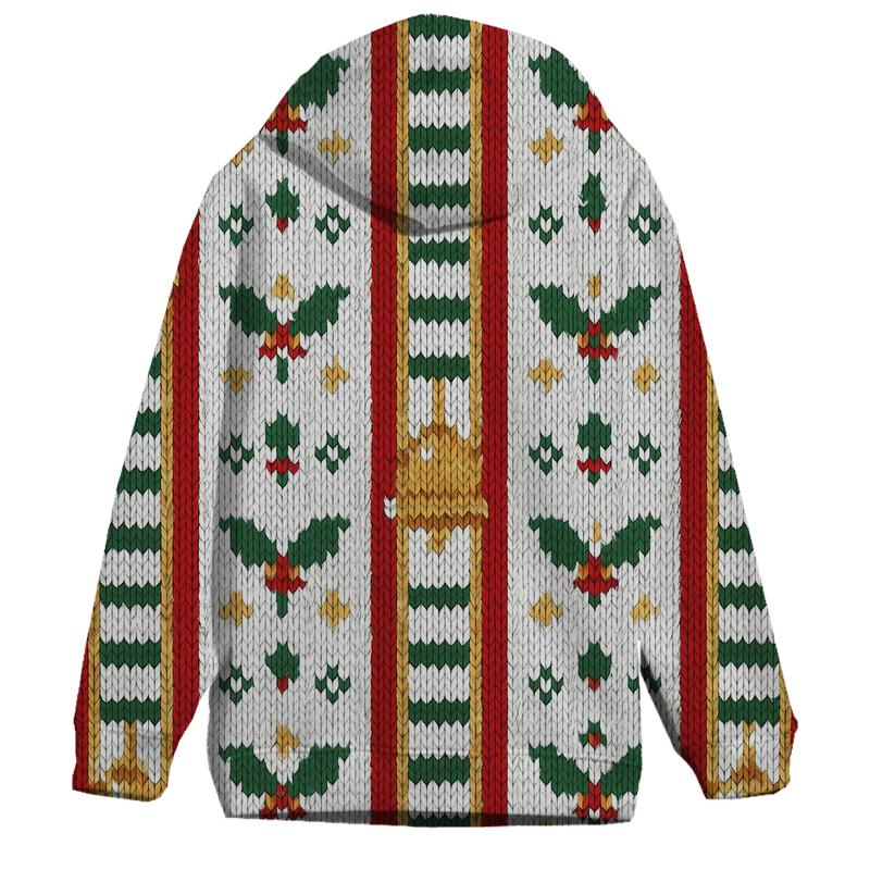 Jingle Bell Ladder Stripe Design graphic hoodies