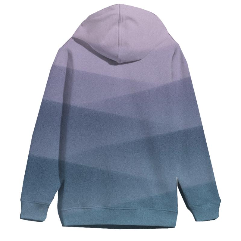 Arctic Twilight Gradient Steps graphic hoodies